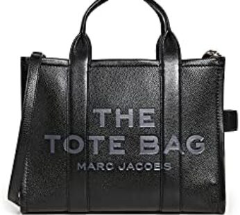 Marc Jacobs Women’s The Leather Medium Tote Bag, Black, One Size