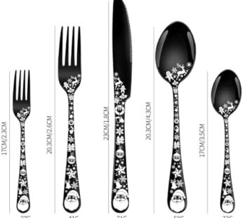 christmas silverware set,60-piece stainsteel flatware set, service for 12, kitchen utensils cutlery set for christmas theme,creative christmas series tableware set for dining