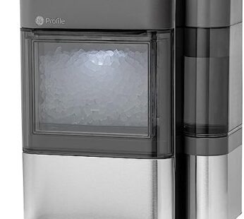 GE Profile Opal 2.0 with 0.75 Gallon Tank, Chewable Crunchable Countertop Nugget Ice Maker, Scoop included, 38 lbs in 24 hours, Pellet Ice Machine with WiFi & Smart Connected, Stainless Steel