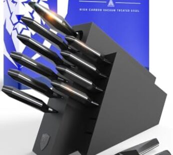 Dalstrong 12-piece Professional Knife Block Set – Black Titanium Nitride Coated – High-Carbon Stainless Steel Knife Set with Block – NSF Certified Premium Kitchen Set