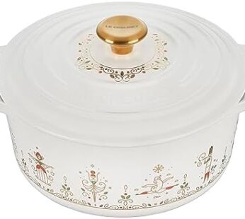 Le Creuset Noël Collection Enameled Cast Iron 12 Days of Christmas Round Dutch Oven, 3.5 qt., White