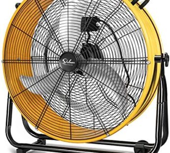 Simple Deluxe 42 Inch Heavy Duty Metal Industrial Drum Fan, 2 Speed Air Circulation for Warehouse, Greenhouse, Workshop, Patio, Factory and Basement