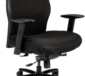 HON Wave Big and Tall Office Chair 450lbs – Breathable Stretch Mesh Back & Seat Extra Wide Desk Chair – Plus Size Executive Office Chair Ergonomic Heavy Duty Tilt Recline, Oversized Wide Office Chair Download Images  Configuration