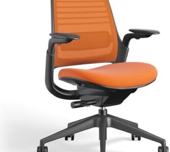 Steelcase Series 1 Office Chair – Ergonomic Work Chair with Wheels for Hard Flooring – Helps Support Productivity – Weight-Activated Controls, Back Supports & Arm Support – Easy Assembly – Tangerine Download Images  Configuration