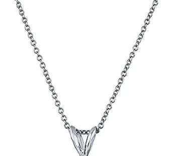 The Diamond Channel NATURAL Diamond 4-Prong Pendant Necklace with 16”+2” Extender – 14K Gold Diamond Pendant – Fine Jewelry for Women Download Images  Configuration