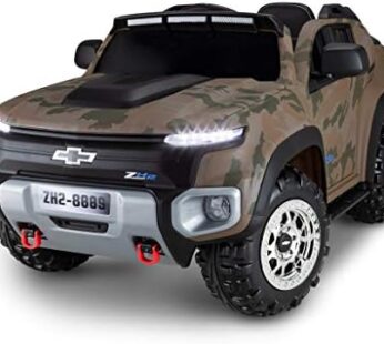 Kid Trax Electric Kids Luxury Chevy Colorado Truck Ride-On Toy, 6 Volt Battery, USB and MP3 Capabilities, Remote Control, Ages 3-5 Years, Camo Download Images  Configuration