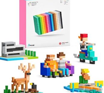 PIXIO-1600 Magnetic Blocks – Pixel Art Building Toys – Open Ended Toys – Geek Gifts – Geek Toys – Display Desk Toys for Office for Adults – Tiny Toys Magnet Blocks Download Images  Configuration