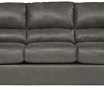 Signature Design by Ashley Bladen Faux Leather Sofa, Gray Download Images  Configuration