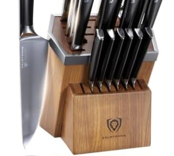 Dalstrong Vanquish Series – 24 Piece Stainless Steel Knife Set with Block and Kitchen Scissors – Forged High Carbon German Steel – Knife Set w/POM Black Handle – NSF Certified Download Images  Configuration