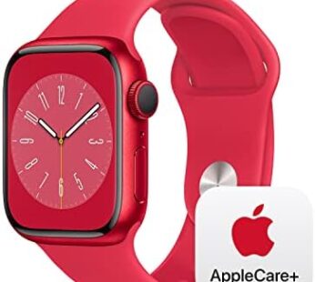 Apple Watch Series 8 [GPS 41mm] Smart Watch w/ (Product) RED Aluminum Case with (Product) RED Sport Band – M/L with AppleCare+ (2 Years) Download Images  Configuration