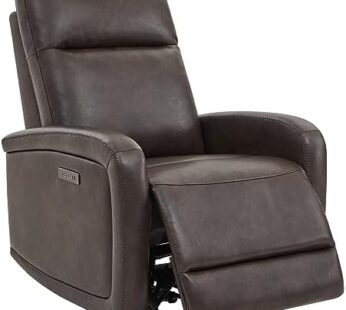 Watson & Whitely Recliner Chair, Zero Wall Reclining Sofa Chair W Power Headrest Type-C Charger, Small Faux Leather RV Recliners Home Theater Seating for Living Room, Chocolate Download Images  Configuration