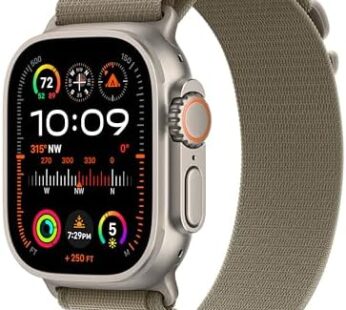 Apple Watch Ultra 2 [GPS + Cellular 49mm] Smartwatch with Rugged Titanium Case & Olive Alpine Loop Small. Fitness Tracker, Precision GPS, Action Button, Extra-Long Battery Life, Carbon Neutral Download Images  Configuration