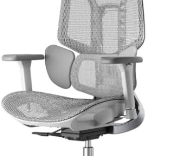 Hbada E3 Air Ergonomic Office Chair, Big and Tall Office Chair – with 3-Zone Dynamic Lumbar Support, 3D Adjustable Headrest, 3D Adjustable Armrests, Swivel Computer Chair, Grey(No Footrest) Download Images  Configuration