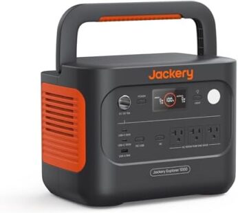 Jackery Explorer 1000 v2 Portable Power Station(2024 New),1070Wh LiFePO4 Battery,1500W AC/100W USB-C Output, 1 Hr Fast Charge, Solar Generator for Outdoor Camping,Emergency, RV, Off-grid Living